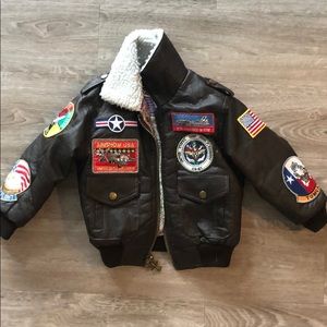 Up and Away Junior Bomber Leather Jacket